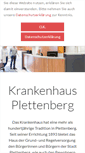 Mobile Screenshot of krankenhaus-plettenberg.net
