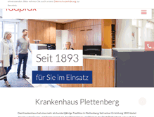 Tablet Screenshot of krankenhaus-plettenberg.net